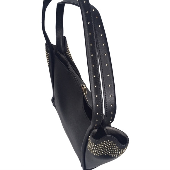 New Folli Follie Black Leather Shoulder Bag & Crossbody Bag - Picture 6 of 12